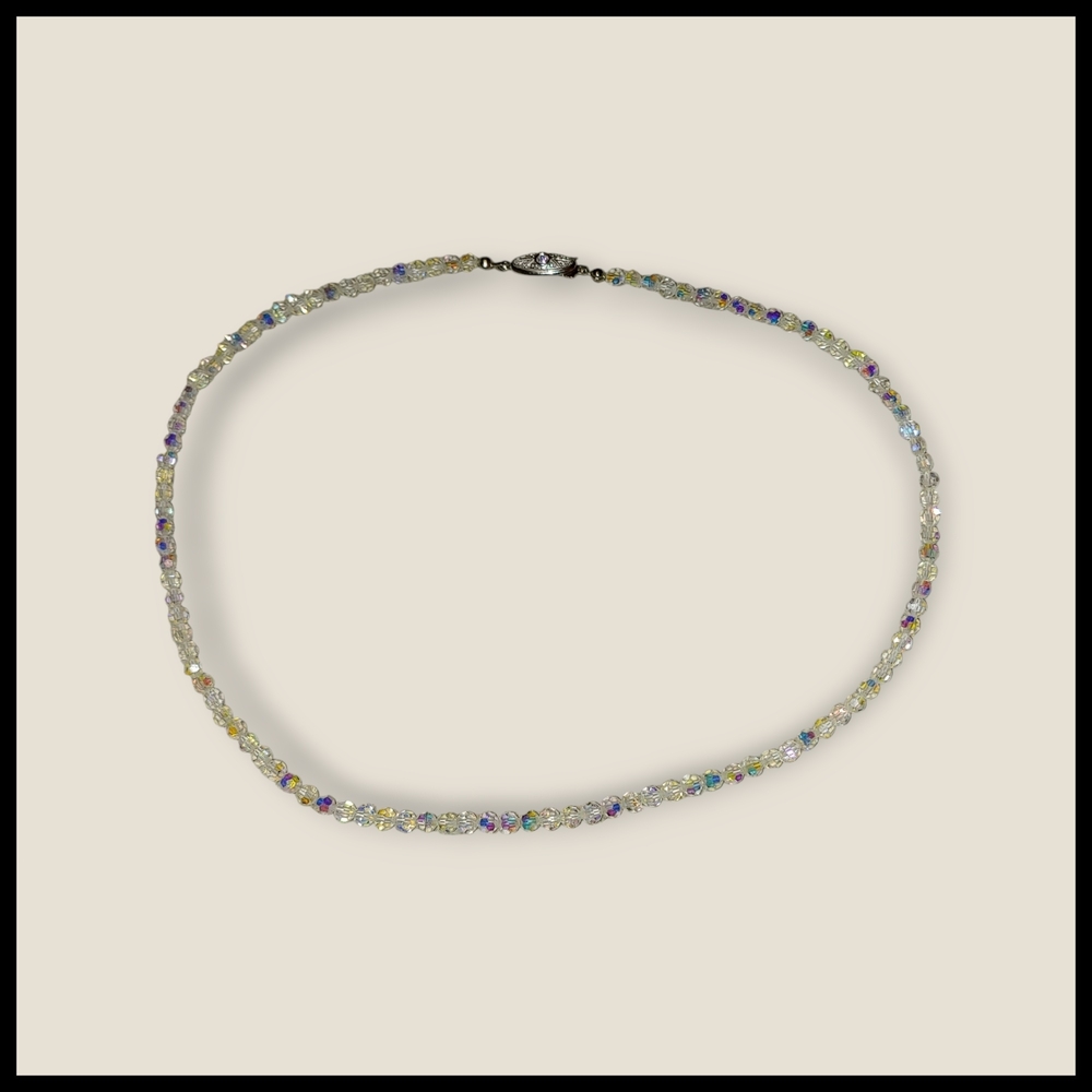 Dainty Vintage Aurora Borealis Necklace